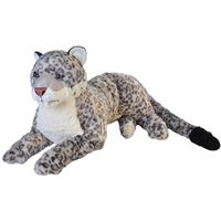 Pluche grote sneeuw luipaard knuffel 76 cm - thumbnail