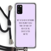 Zelfvertrouwen: Samsung Galaxy A41 Transparant Hoesje met koord