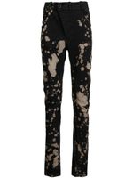 Boris Bidjan Saberi paint splatter-detail skinny jeans - Noir - thumbnail