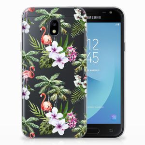 Samsung Galaxy J3 2017 TPU Hoesje Flamingo Palms