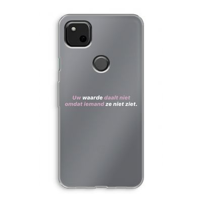 uw waarde daalt niet: Google Pixel 4a Transparant Hoesje