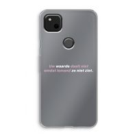 uw waarde daalt niet: Google Pixel 4a Transparant Hoesje