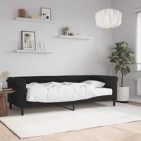 Slaapbank met matras 80x200 cm fluweel zwart