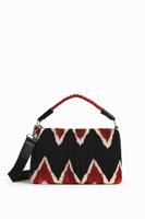 Geplisseerde geometrische schoudertas - BLACK - U