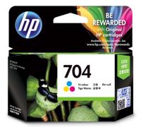 HP 704 Tri-color Original Ink Advantage Cartridge inktcartridge 1 stuk(s) Origineel Cyaan, Magenta, Geel