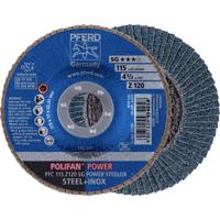 PFERD TOOLS 67789116 PFC 115 Z 120 SG POWER STEELOX Lamellenschijf Diameter 115 mm Boordiameter 22.23 mm RVS, Staal 10 stuk(s)