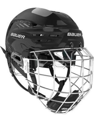 Bauer Hh Re-akt 85 Hockey Helm Combo Zwart Zwart L