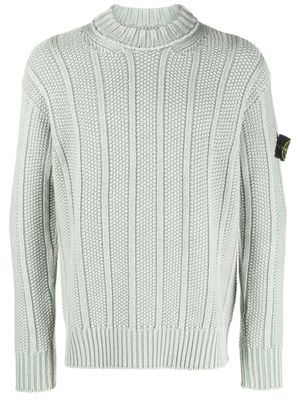 Stone Island pull en laine vierge - Vert