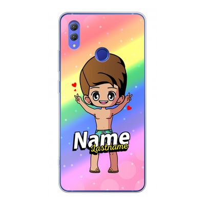 Chibi Maker man: Honor Note 10 Transparant Hoesje