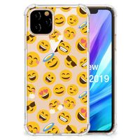 Apple iPhone 11 Pro Doorzichtige Silicone Hoesje Emoji - thumbnail