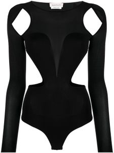 Alexander McQueen body Slashed Corset - Noir