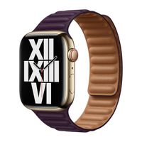 Apple origineel Leather Link Apple Watch S/M 38mm / 40mm / 41mm Dark Cherry - ML7M3ZM/A - thumbnail