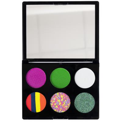 Carnaval Gezicht / Face paint verf set - Neon Princess thema - schmink / make-up - waterbasis