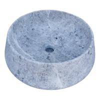 Waskom Sanisupply Marmer | 41 cm | Natuursteen | Vrijstaand | Rond | Tundra Grey - thumbnail
