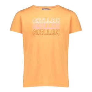 Geisha Meisjes t-shirt 'chillax' - Licht oranje