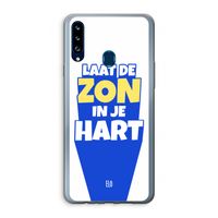 Laat de zon in je hart: Samsung Galaxy A20s Transparant Hoesje
