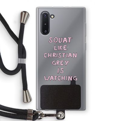 Christian Grey: Samsung Galaxy Note 10 Transparant Hoesje met koord