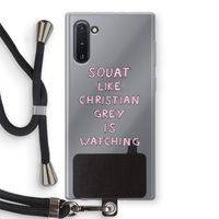 Christian Grey: Samsung Galaxy Note 10 Transparant Hoesje met koord