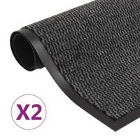 Droogloopmatten 2 st rechthoekig getuft 60x90 cm antraciet Droogloopmatten 2 st rechthoekig getuft 60x90 cm antraciet