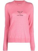 Zadig&Voltaire pull Miss Cashmere à broderies - Rose