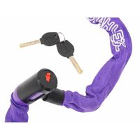 Stahlex Kettingslot - paars - 120 cm - 2 sleutels - scooter / fiets - kabelslot   - - thumbnail