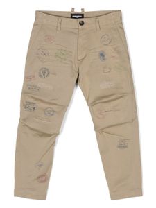 DSQUARED2 KIDS pantalon à logo imprimé - Tons neutres