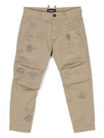 DSQUARED2 KIDS pantalon à logo imprimé - Tons neutres - thumbnail