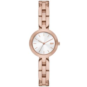 DKNY NY6628 Horloge City Link staal rosekleurig-wit 26 mm