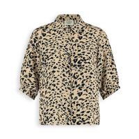 Another-Label blouse Lierre shirt met panterprint beige - thumbnail