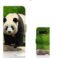 Samsung Galaxy S10 Plus | Telefoonhoesje | Met pasjeshouder | Panda