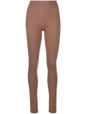 JOSEPH legging à ourlet retroussé - Marron