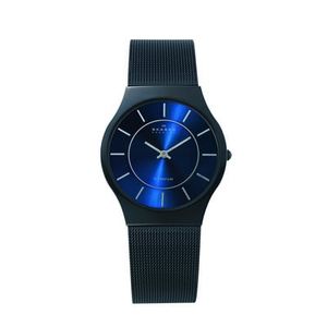 Horlogeband Skagen 233LTMN Mesh/Milanees Zwart