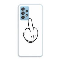 Middle finger white: Samsung Galaxy A73 Transparant Hoesje