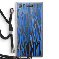 Blauwe nerven: Sony Xperia XZ1 Transparant Hoesje met koord