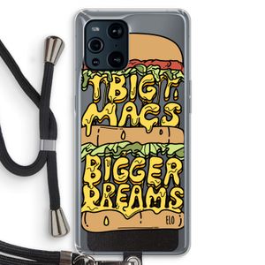 Big Macs Bigger Dreams: Oppo Find X3 Pro Transparant Hoesje met koord