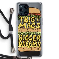 Big Macs Bigger Dreams: Oppo Find X3 Pro Transparant Hoesje met koord