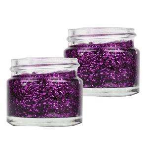 Superstar Glittergel voor lichaam/gezicht en haar - 2x - paars - 15 ml