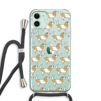 Doggy: iPhone 11 Transparant Hoesje met koord