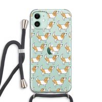Doggy: iPhone 11 Transparant Hoesje met koord
