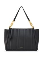 Ferragamo sac cabas en cuir à empiècements - Noir