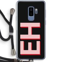 Monogram: Samsung Galaxy S9 Plus Transparant Hoesje met koord