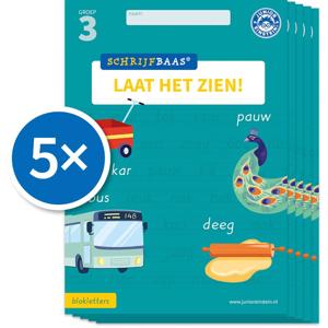 Schrijfbaas Blokletters Laat het zien-boek Groep 3 (Set van 5) (Paperback)
