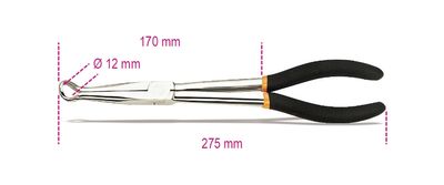 Beta Bougiekap tang, lange bekken, dubbele PVC handgreep 1474DL - 014740015