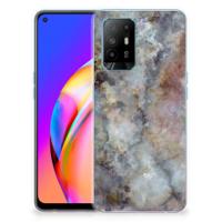 OPPO A94 5G | Reno5 Z | TPU | Siliconen hoesje | Marmer Grijs
