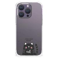 iPhone 15 Pro Stevig | Bumper Hoesje | Cat Good Day