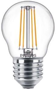 Philips LED kogel E27 4,3-40W 2700K filament helder - LED3749