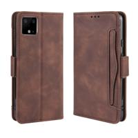 Voor Google pixel 4 XL portemonnee stijl huid voelen kalf patroon lederen draagtas met aparte kaartsleuf (bruin)