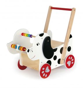 Viga Toys babywalker hond 47 cm wit/zwart Viga Toys babywalker hond 47 cm wit/zwart