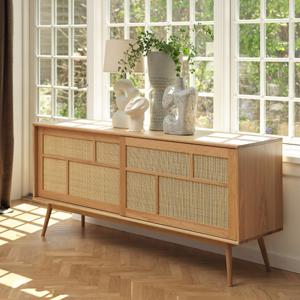 Dressoir Barrali Naturel Eiken 180cm - Giga Living