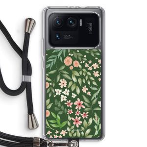 Botanical green sweet flower heaven: Xiaomi Mi 11 Ultra Transparant Hoesje met koord